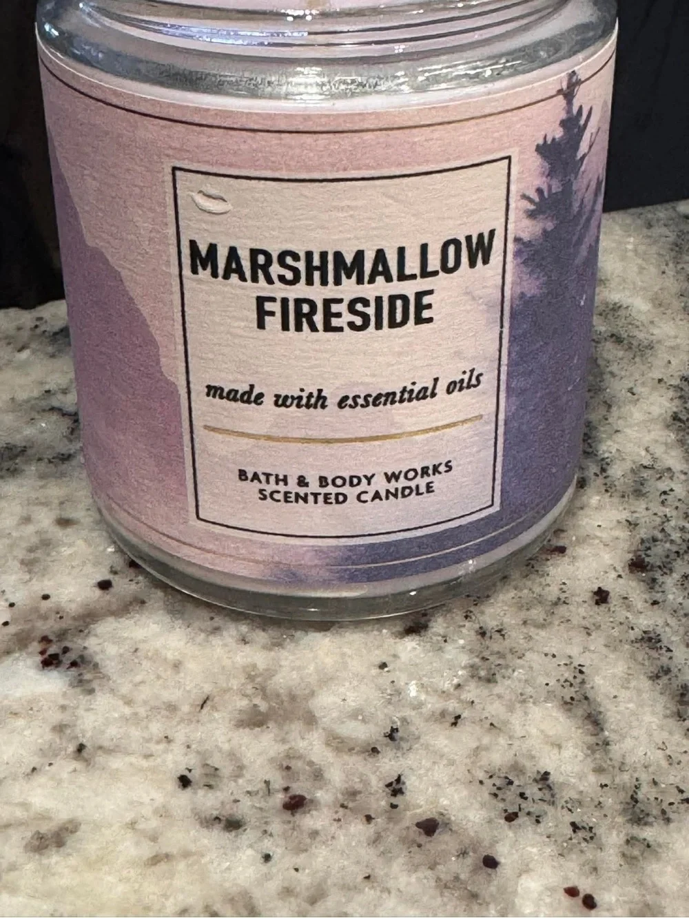Bath & Body Works Marshmallow Fireside Scented Candle - Lavender Purple